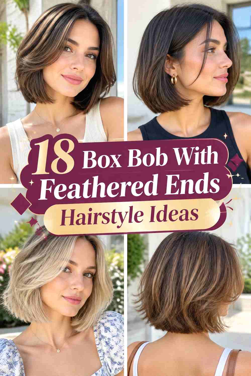 18 Box Bob With Feathered Ends Hairstyle Ideas