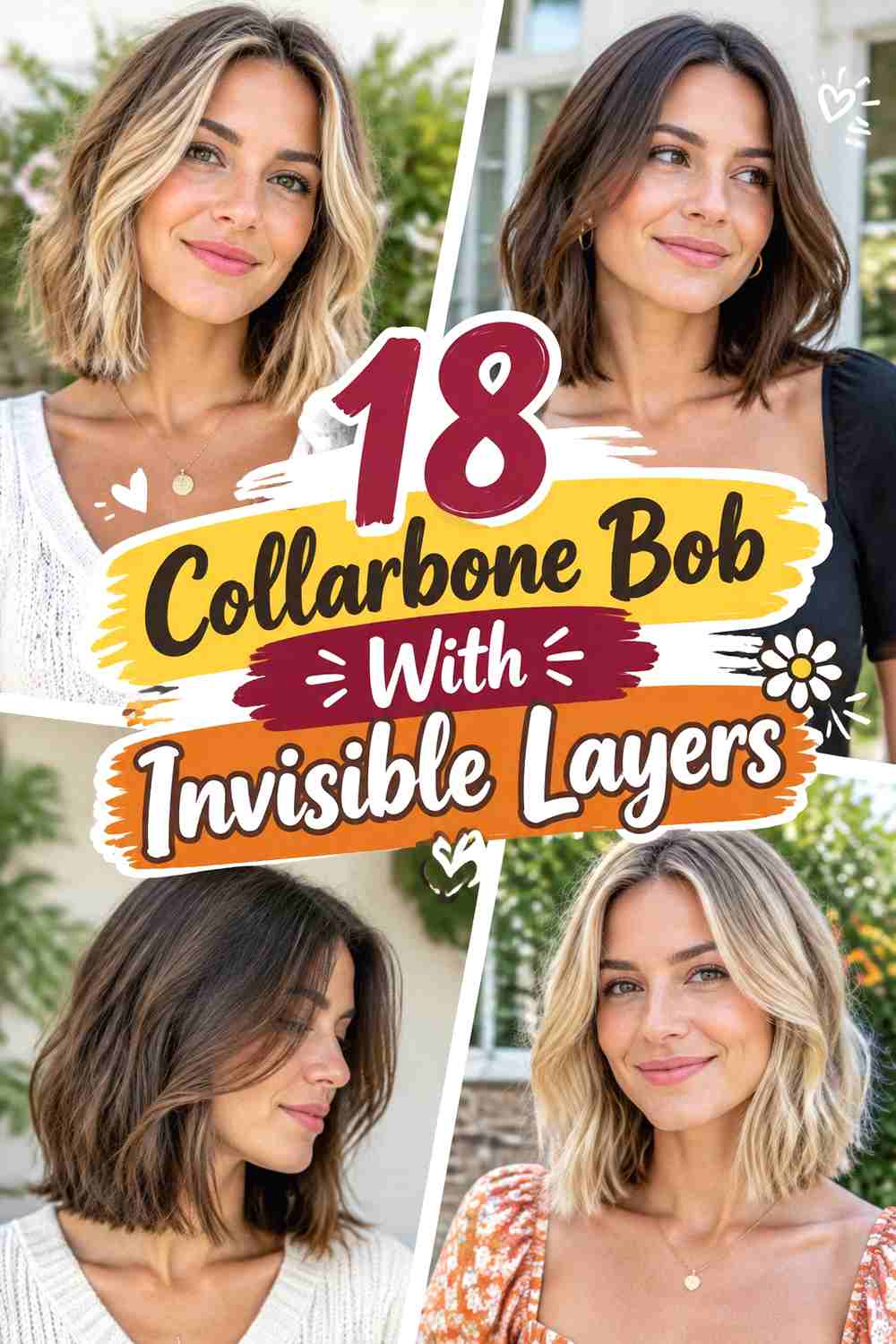 18 Collarbone Bob With Invisible Layers