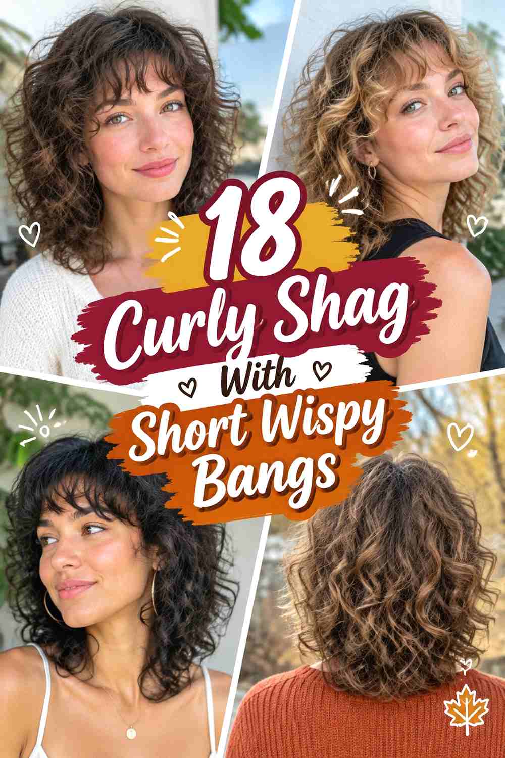 18 Curly Shag With Short Wispy Bangs