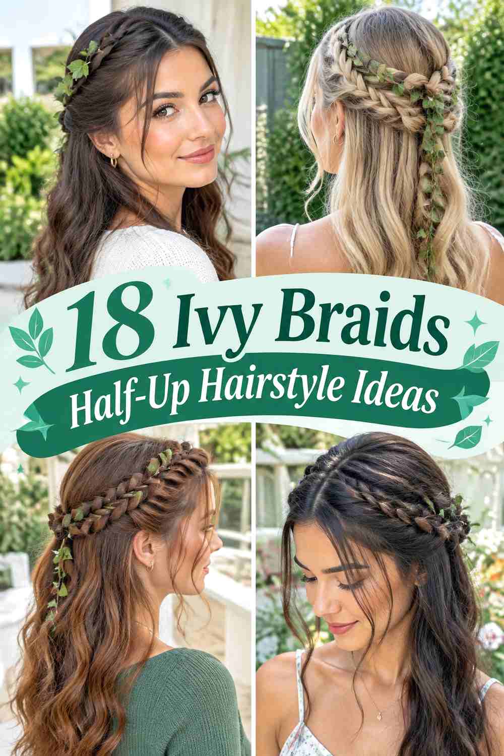 18 Ivy Braids Half-Up Hairstyle Ideas
