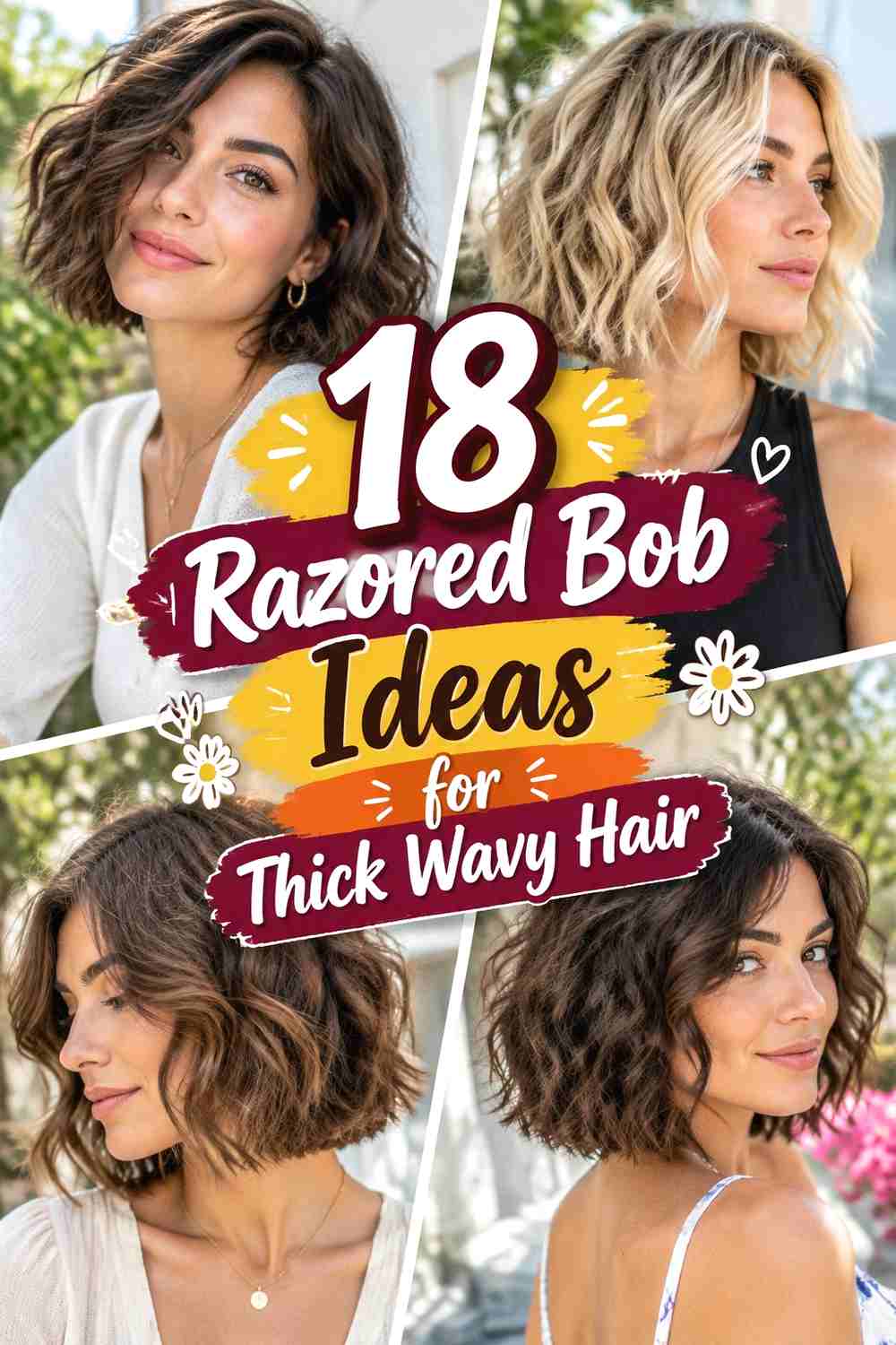 18 Razored Bob Ideas for Thick Wavy Hair