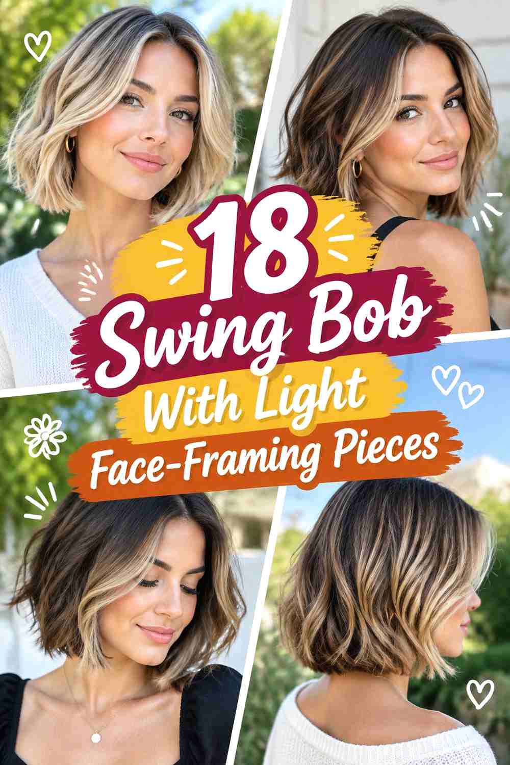 18 Swing Bob With Light Face-Framing Pieces