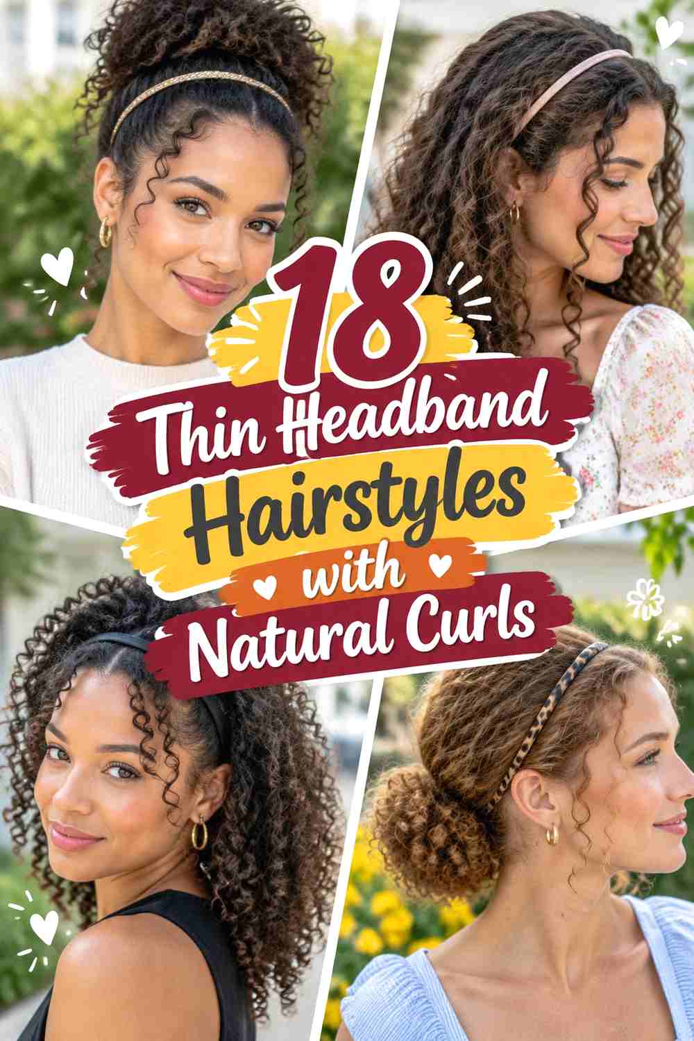 18 Thin Headband Hairstyles with Natural Curls
