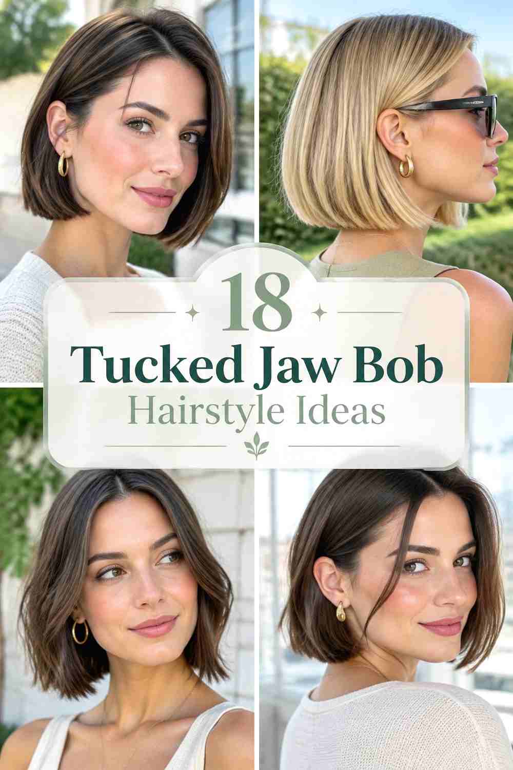 18 Tucked Jaw Bob Hairstyle Ideas