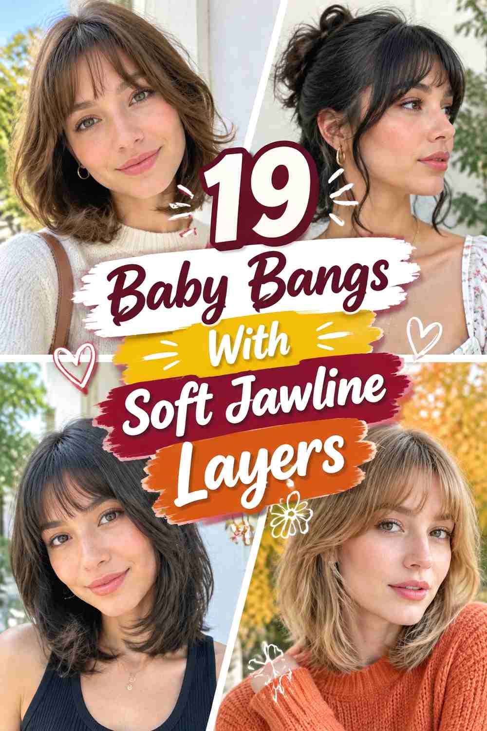 19 Baby Bangs With Soft Jawline Layers