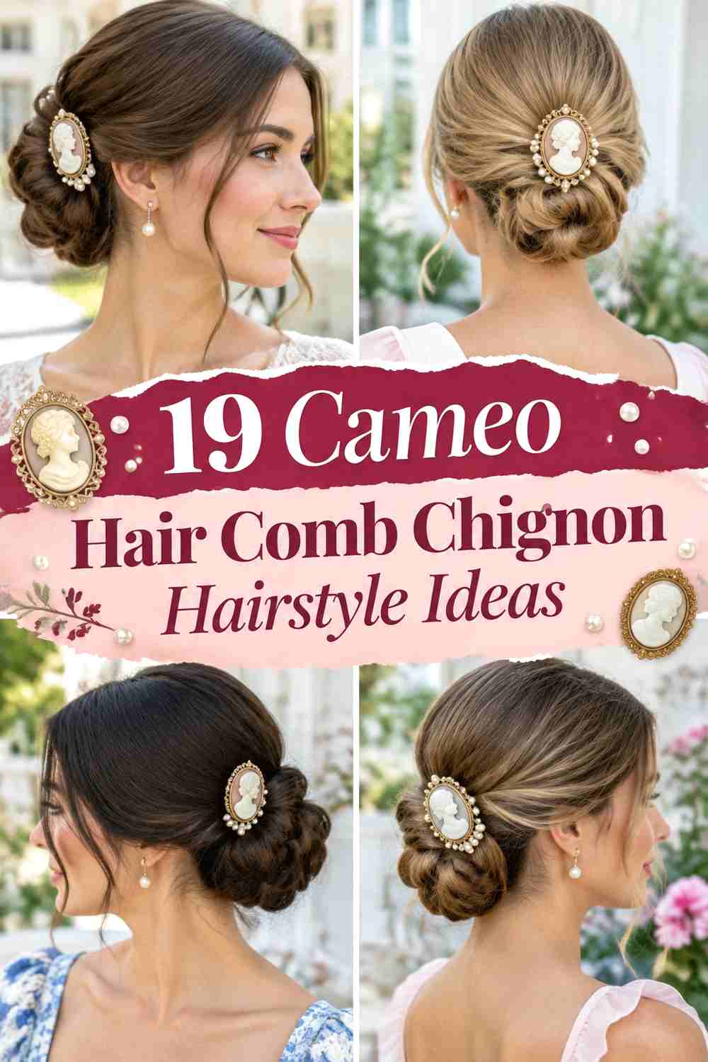 19 Cameo Hair Comb Chignon Hairstyle Ideas