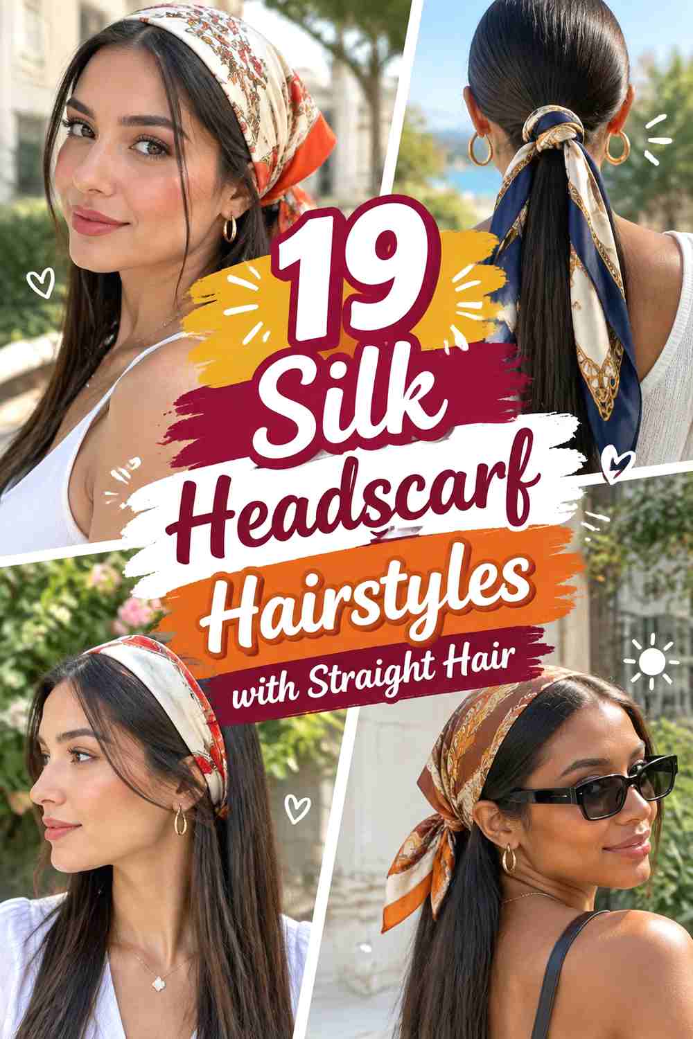 19 Silk Headscarf Hairstyles with Straight Hair