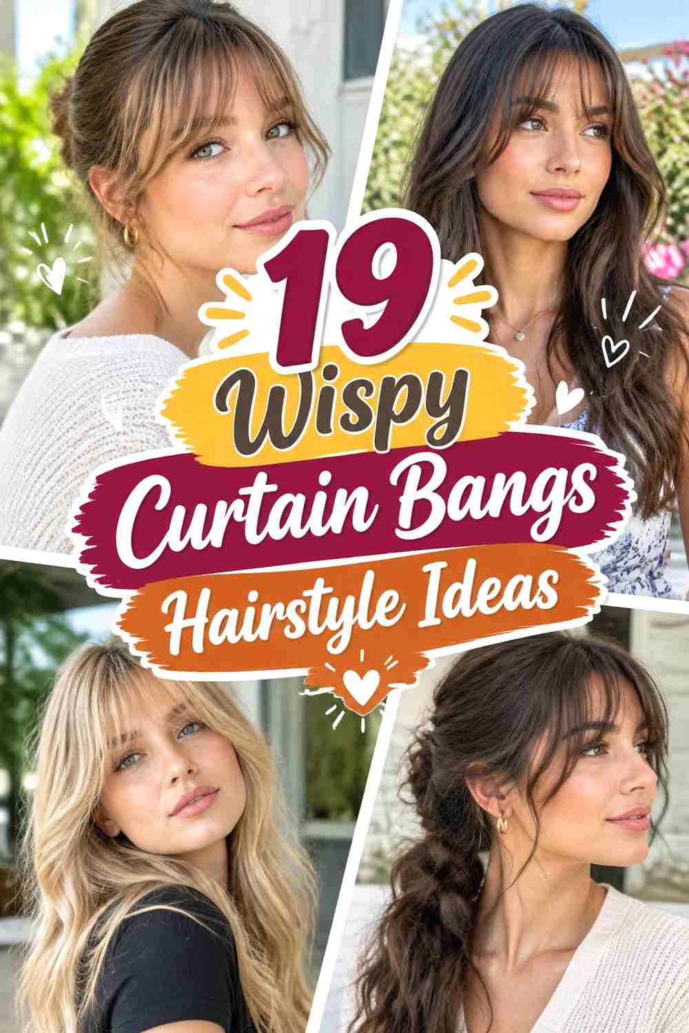 19 Wispy Curtain Bangs Hairstyle Ideas