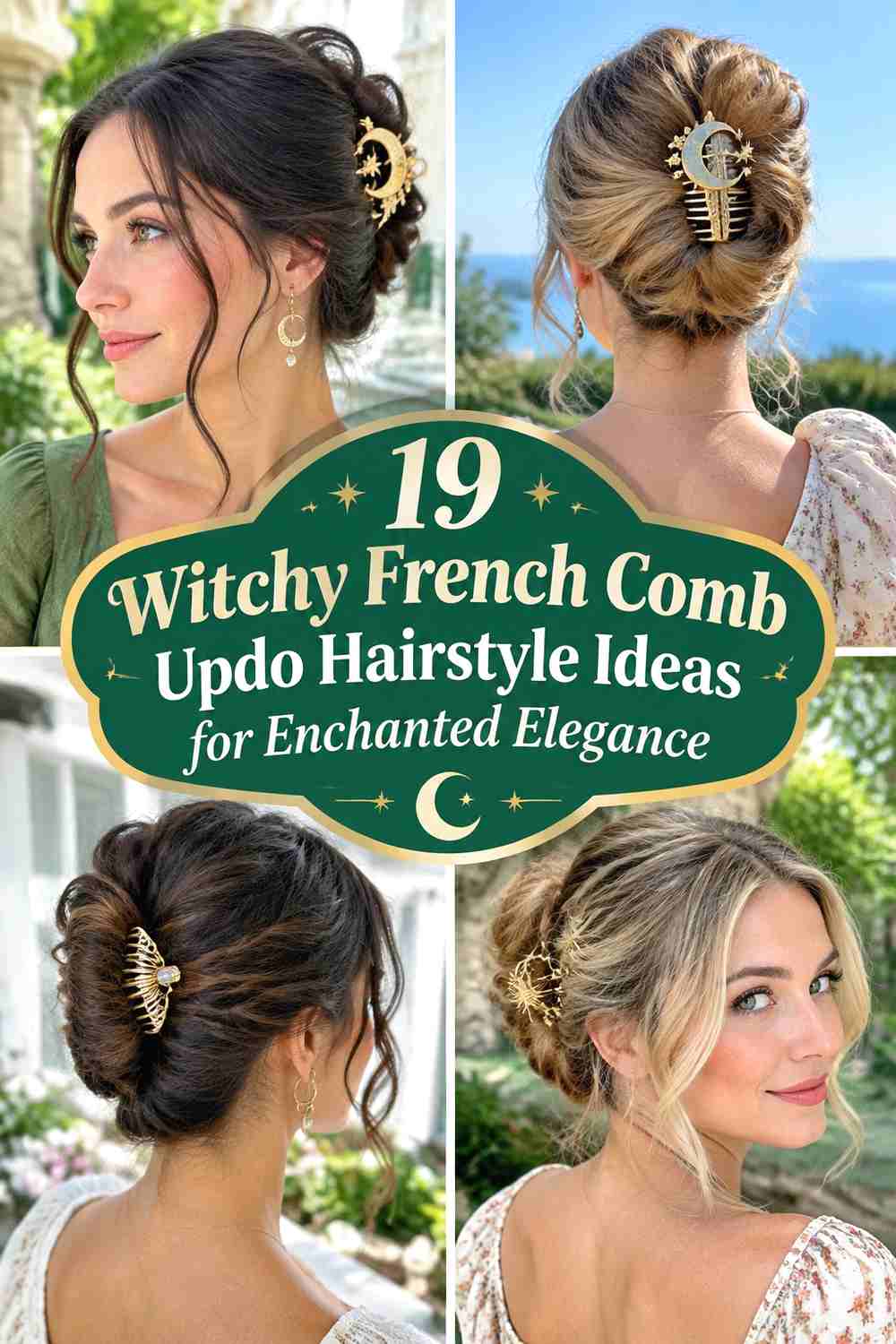 19 Witchy French Comb Updo Hairstyle Ideas for Enchanted Elegance