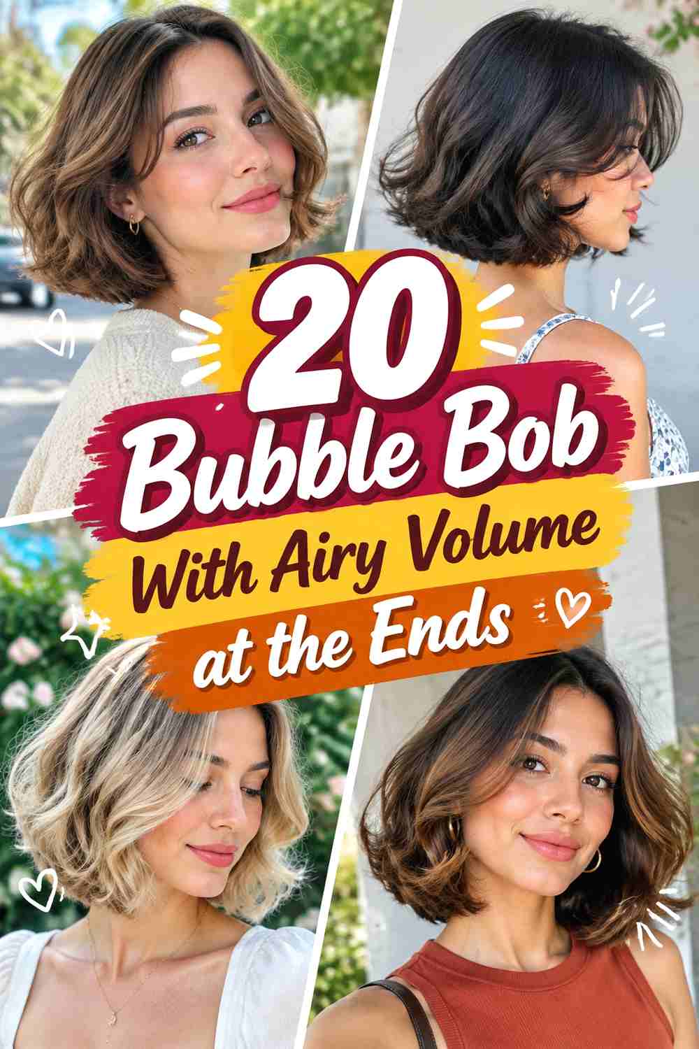 20 Bubble Bob With Airy Volume at the Ends