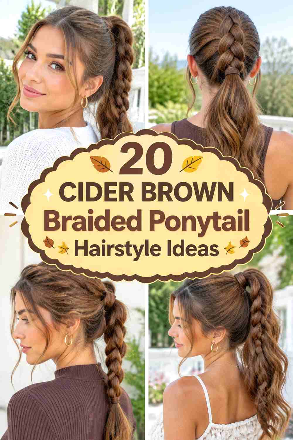 20 Cider Brown Braided Ponytail Hairstyle Ideas
