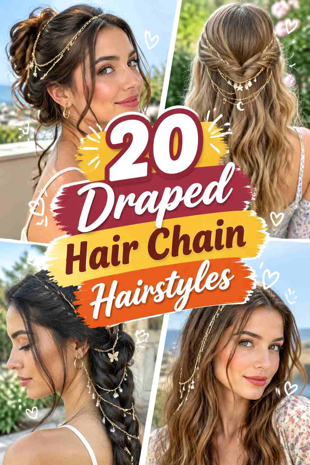 20 Draped Hair Chain Hairstyles