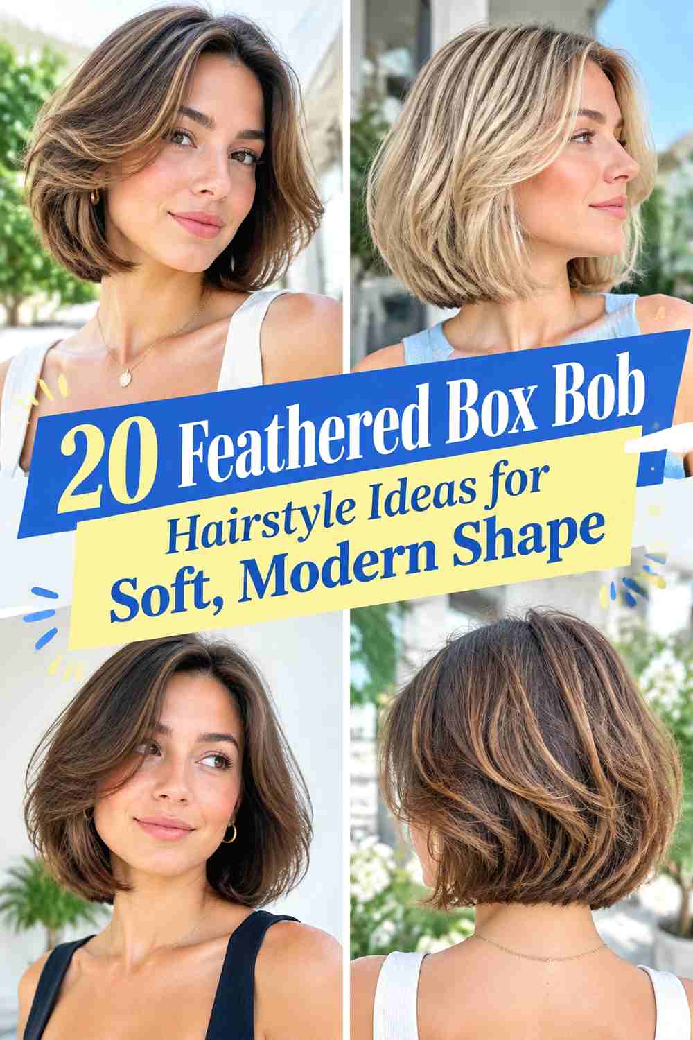 20 Feathered Box Bob Hairstyle Ideas for Soft, Modern Shape
