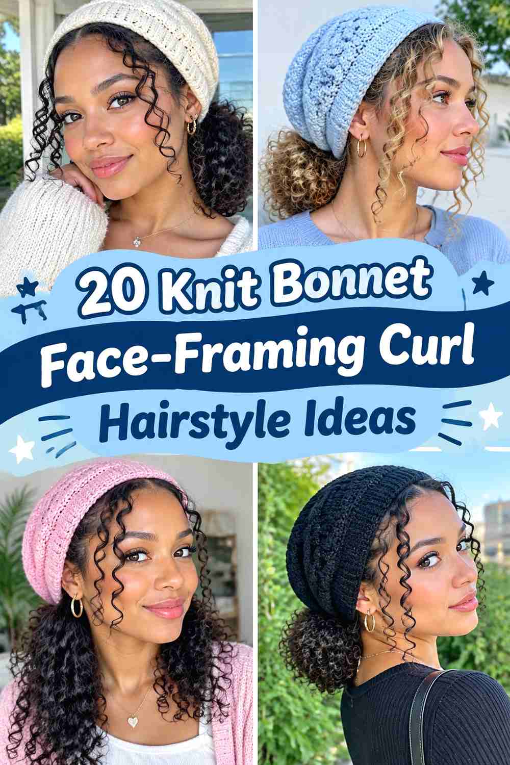 20 Knit Bonnet Face-Framing Curl Hairstyle Ideas