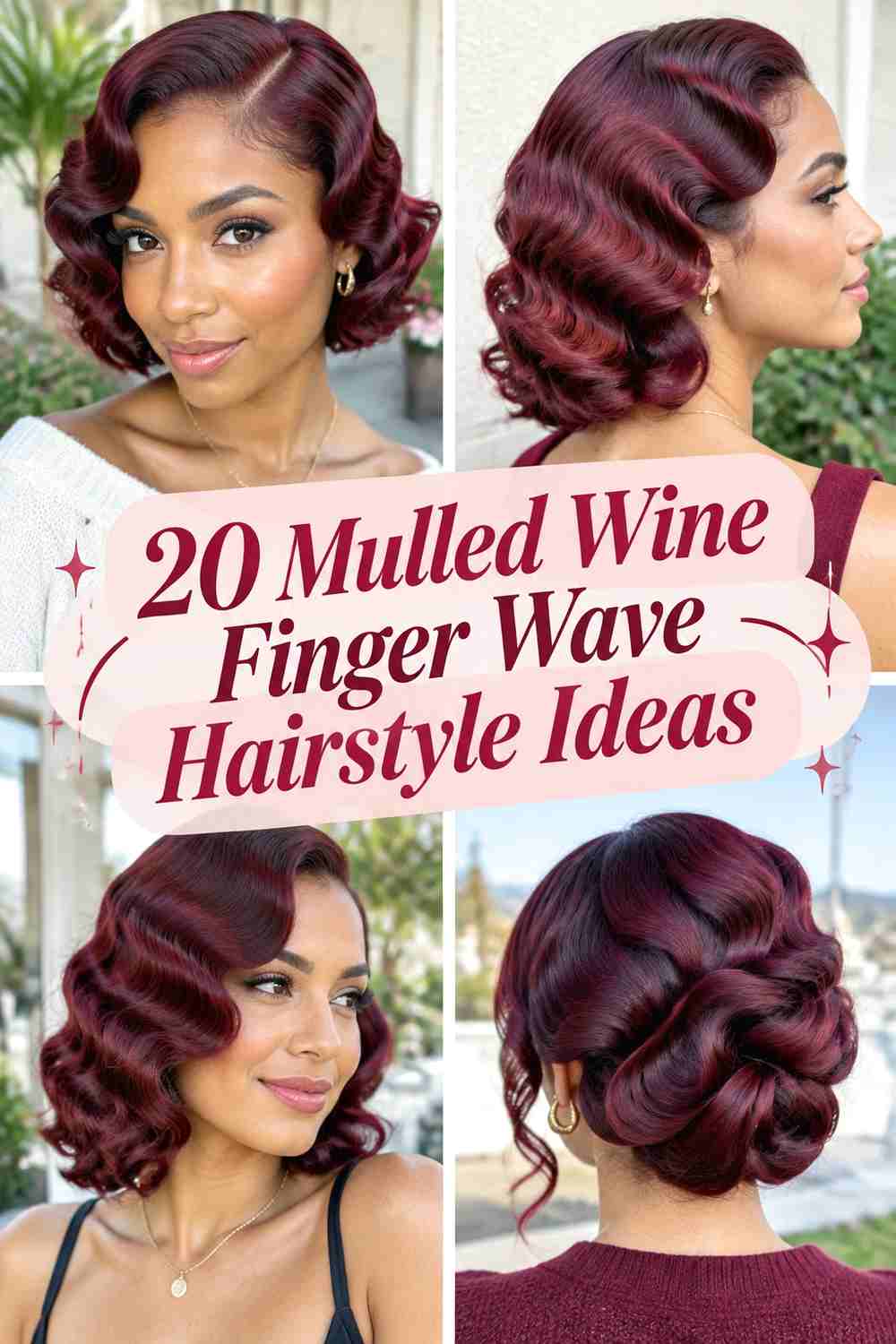 20 Mulled Wine Finger Wave Hairstyle Ideas