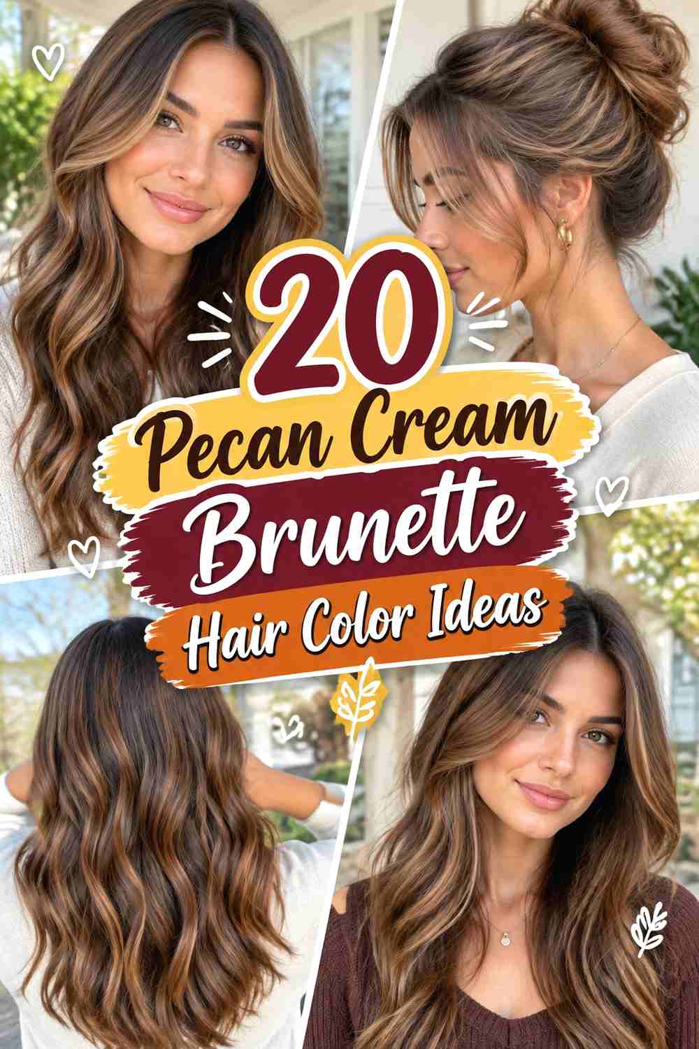 20 Pecan Cream Brunette Hair Color Ideas
