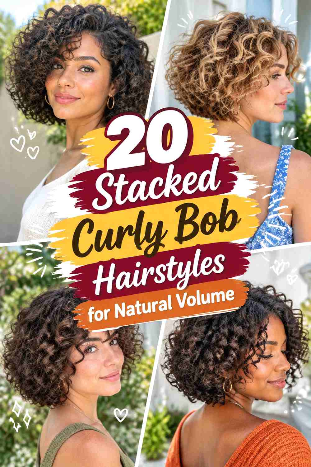 20 Stacked Curly Bob Hairstyles for Natural Volume