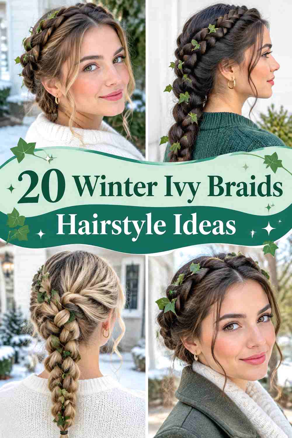 20 Winter Ivy Braids Hairstyle Ideas