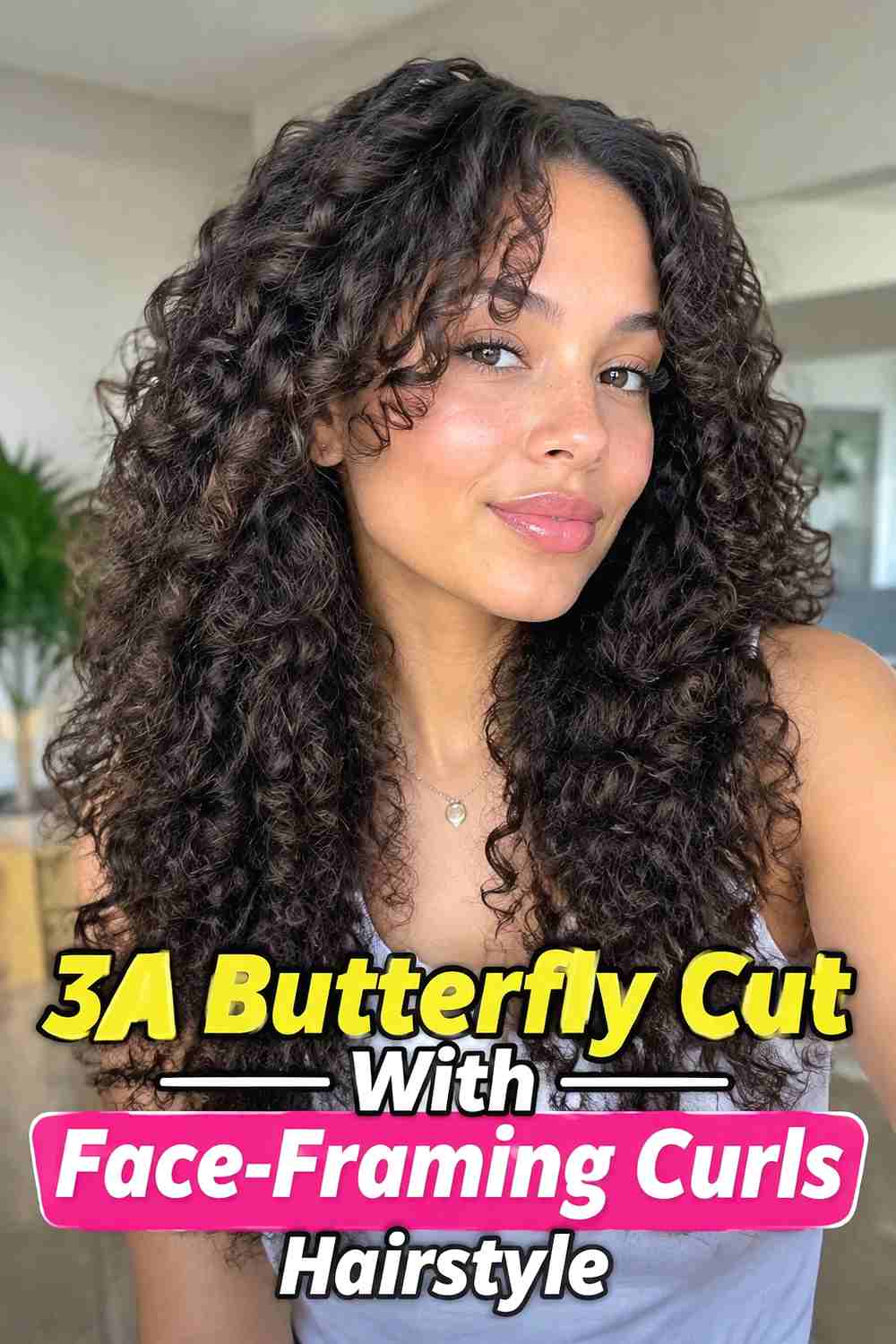 2. 3a Butterfly Cut With Face Framing Curls Hairstyle