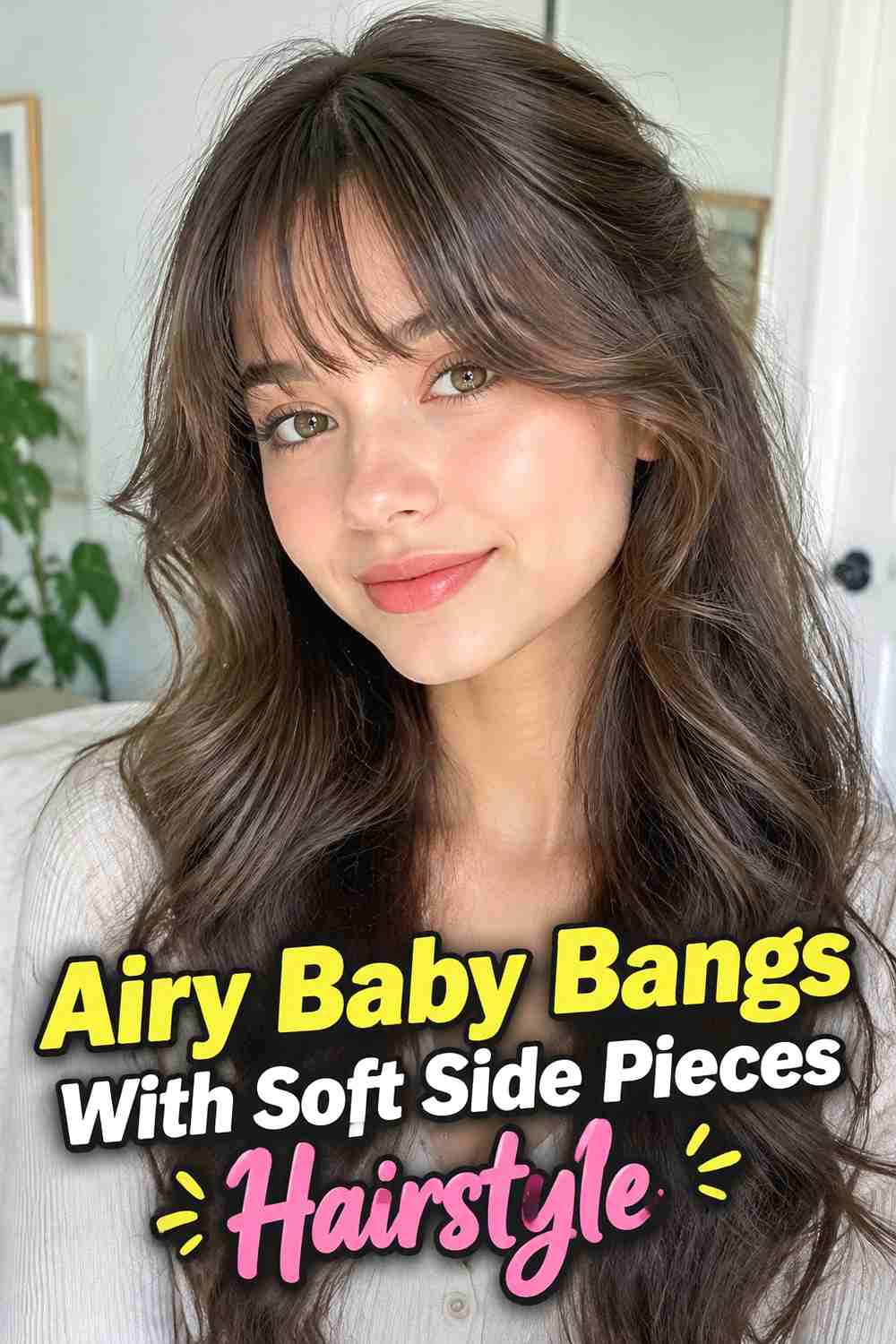 11. Airy Baby Bangs With Soft Side Pieces Hairstyle