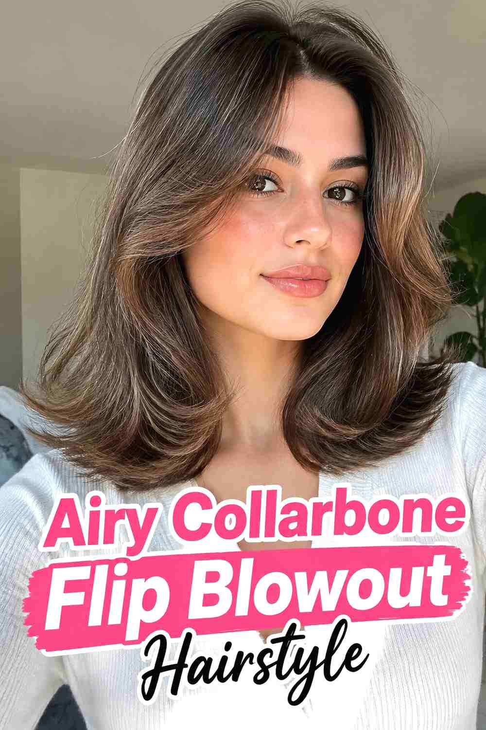 15. Airy Collarbone Flip Blowout Hairstyle