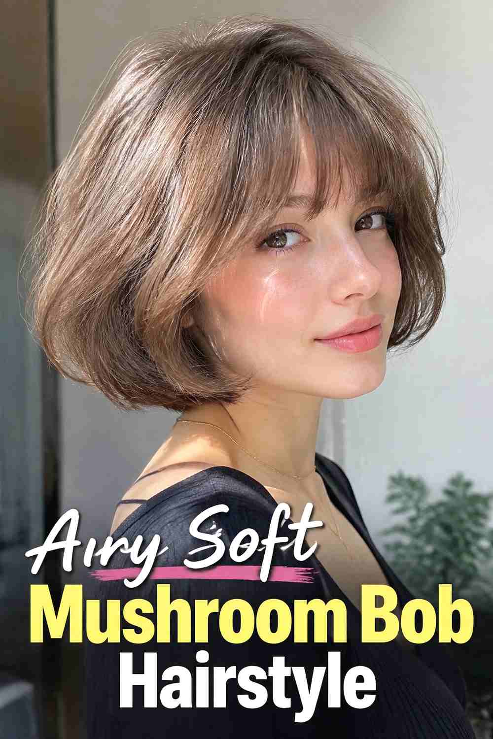 13. Airy Soft Mushroom Bob Hairstyle