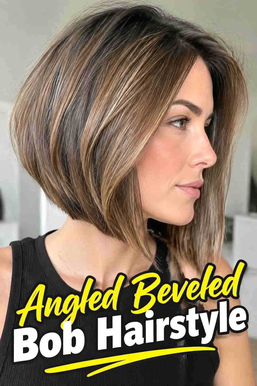 7. Angled Beveled Bob Hairstyle