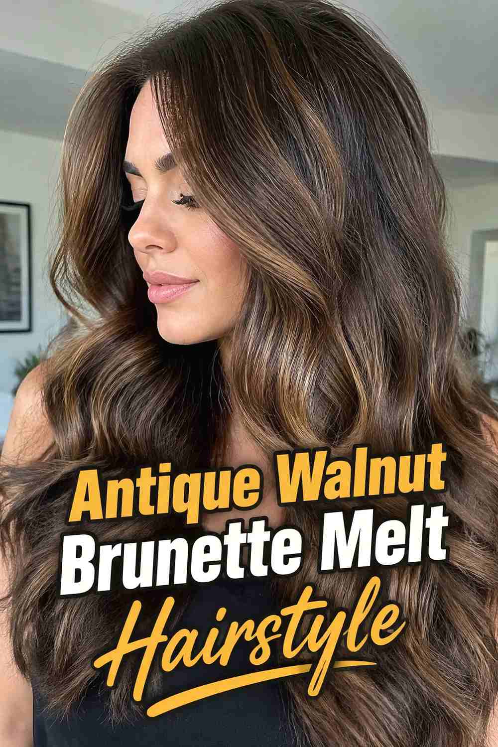 7. Antique Walnut Brunette Melt Hairstyle