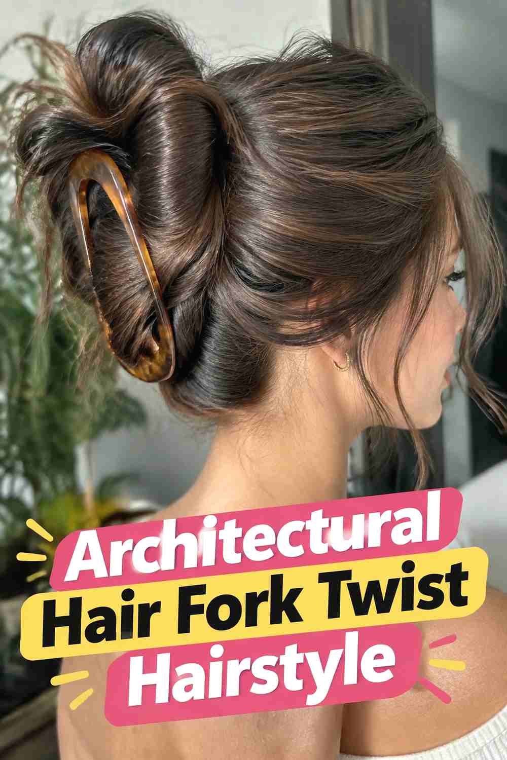 14. Architectural Hair Fork Twist Hairstyle