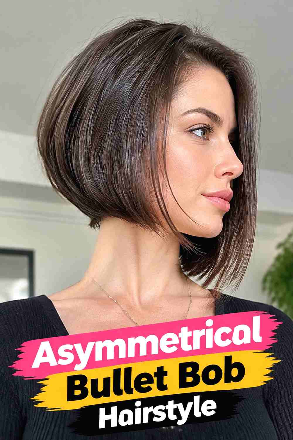 15. Asymmetrical Bullet Bob Hairstyle