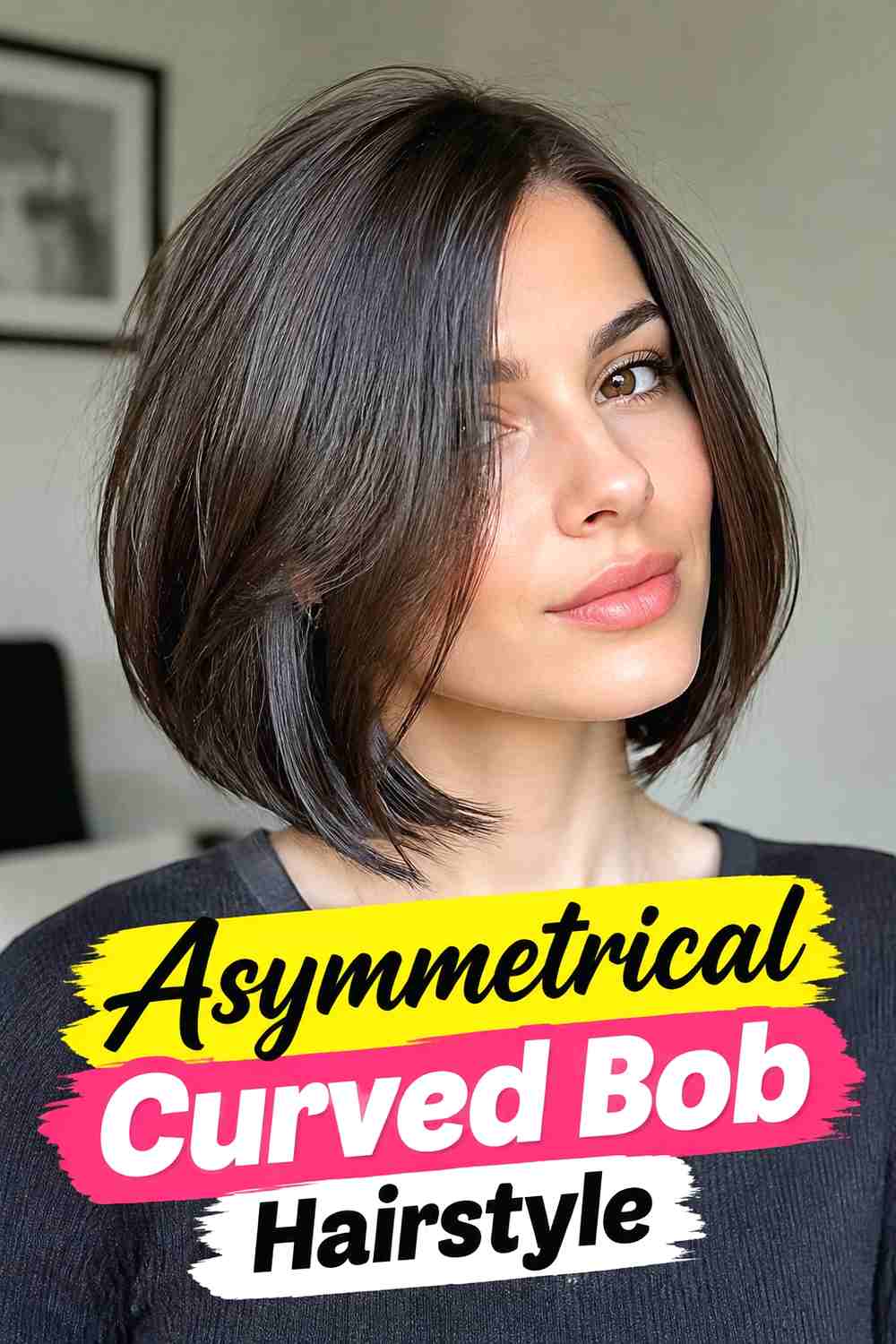 19. Asymmetrical Curved Bob Hairstyle