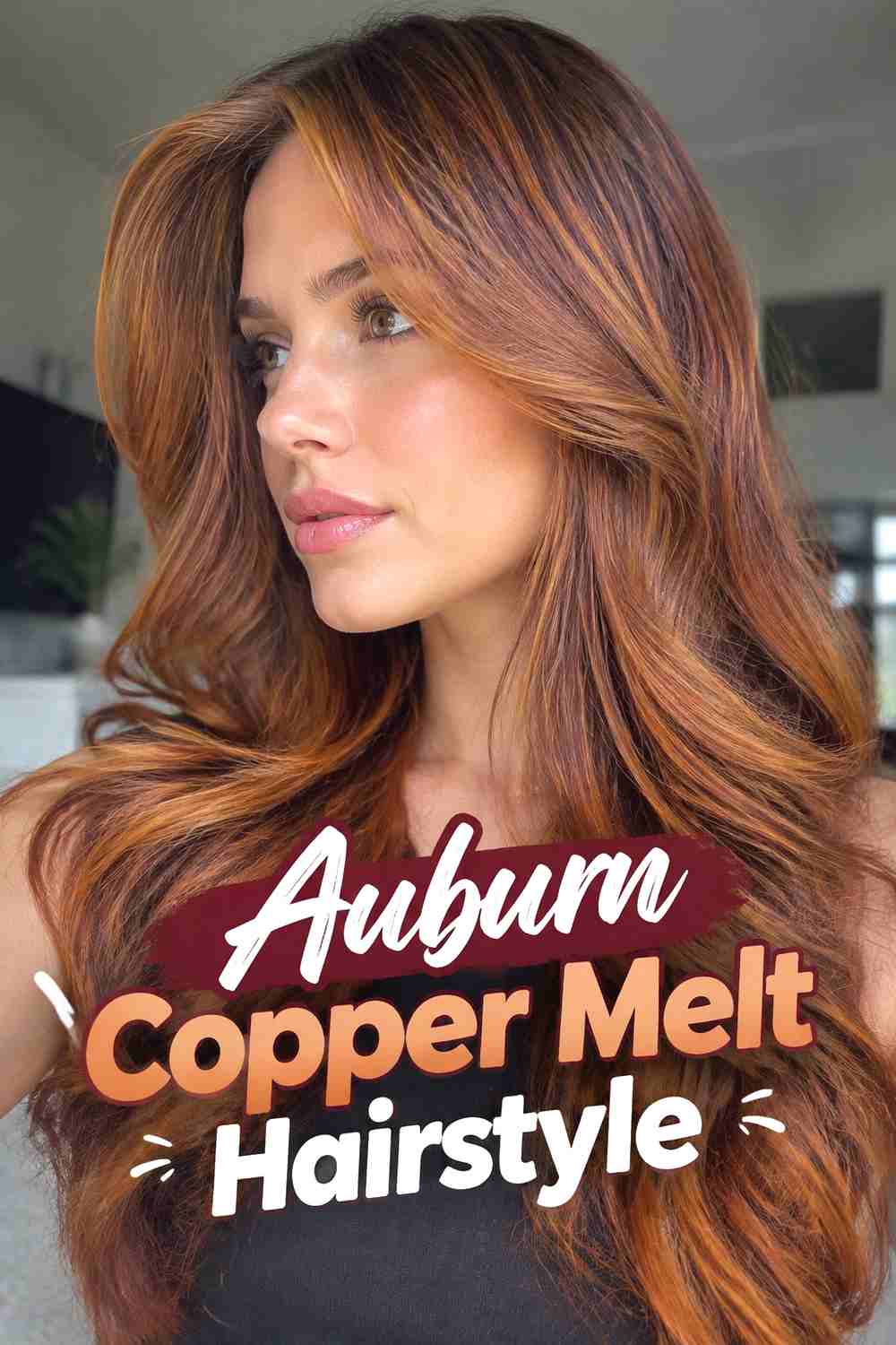 3. Auburn Copper Melt Hairstyle