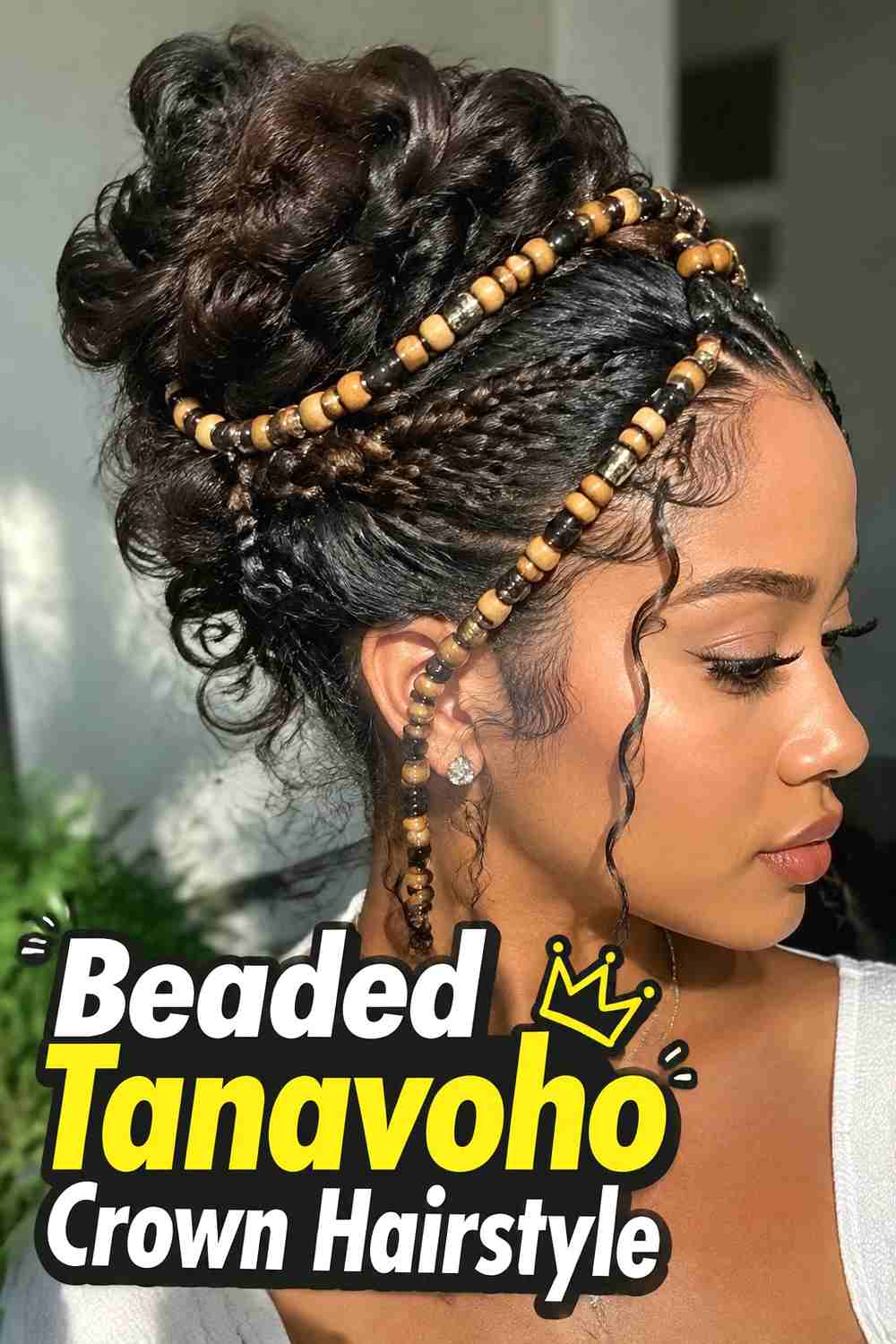 7. Beaded Tanavoho Crown Hairstyle