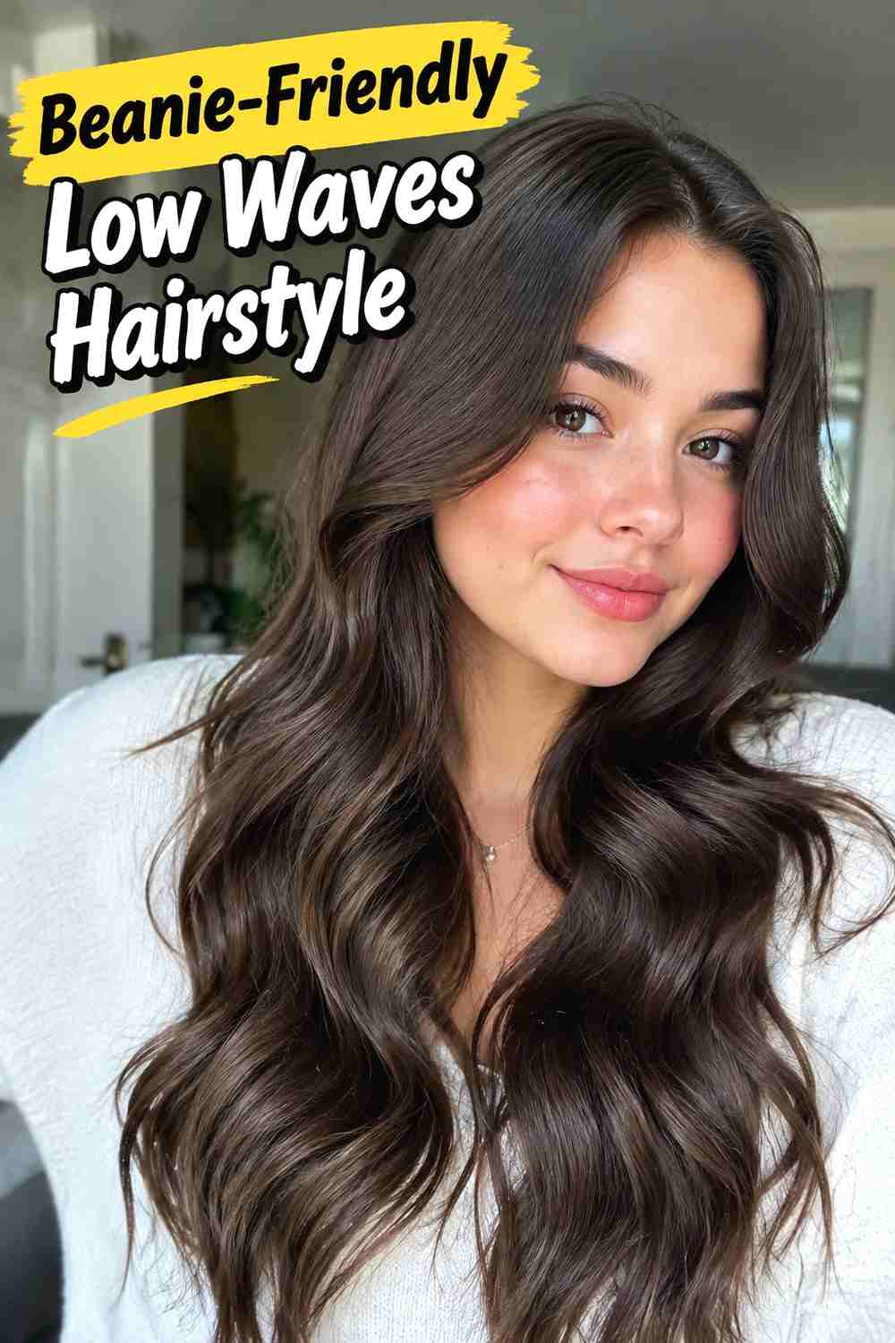 10. Beanie Friendly Low Waves Hairstyle