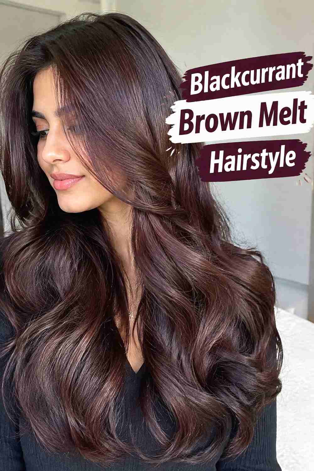 4. Blackcurrant Brown Melt Hairstyle