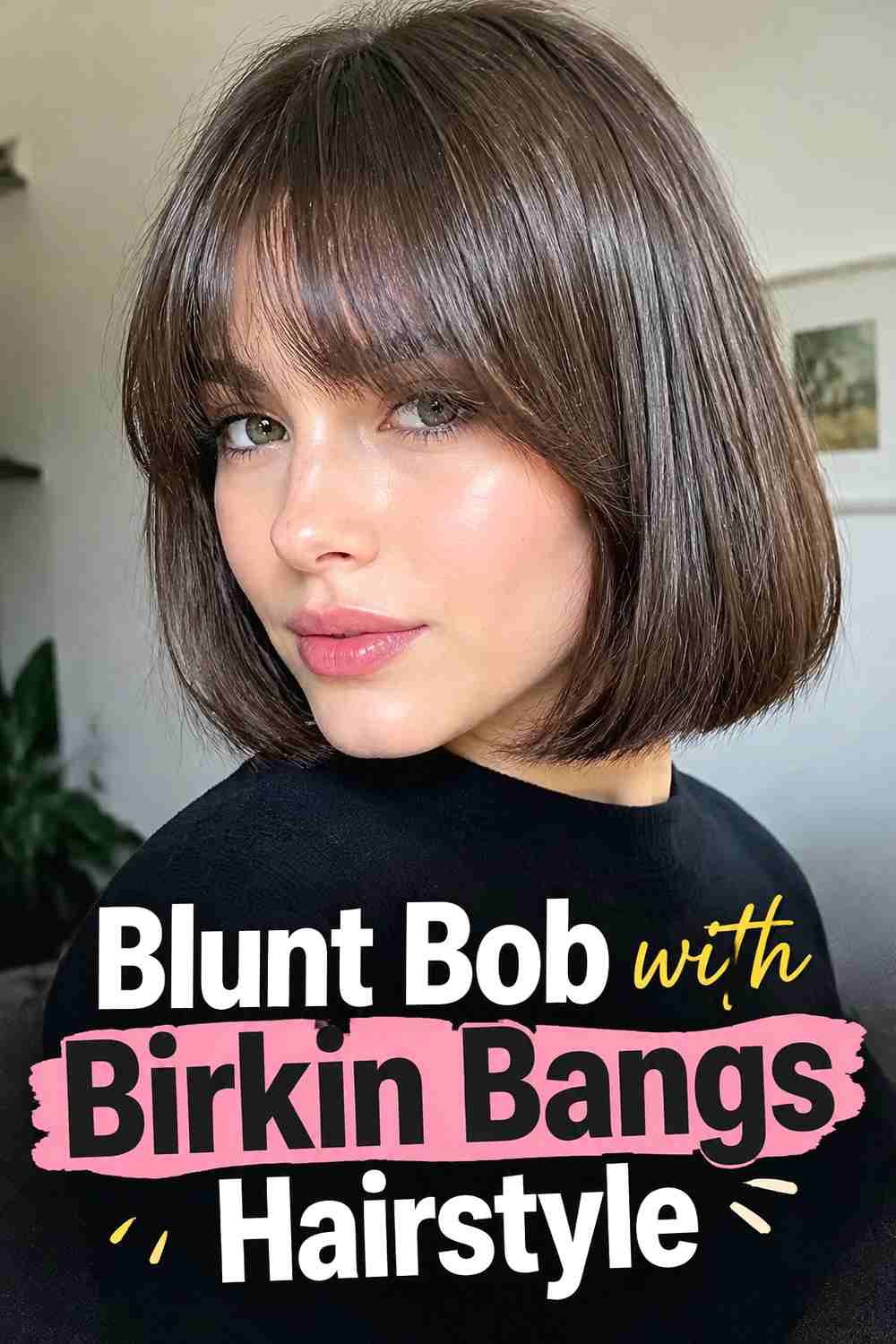 3. Blunt Bob With Birkin Bangs Hairstyle