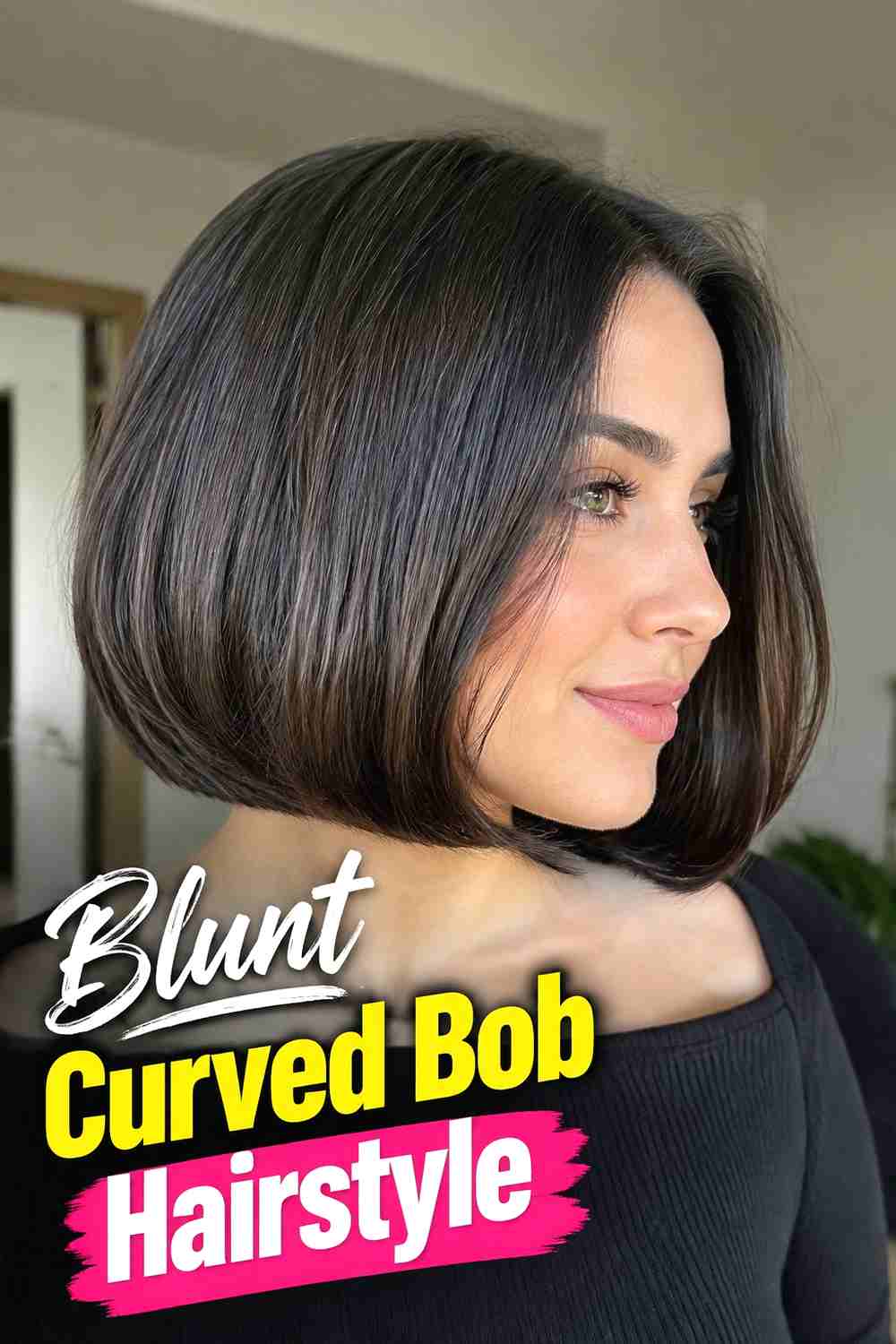 10. Blunt Curved Bob Hairstyle