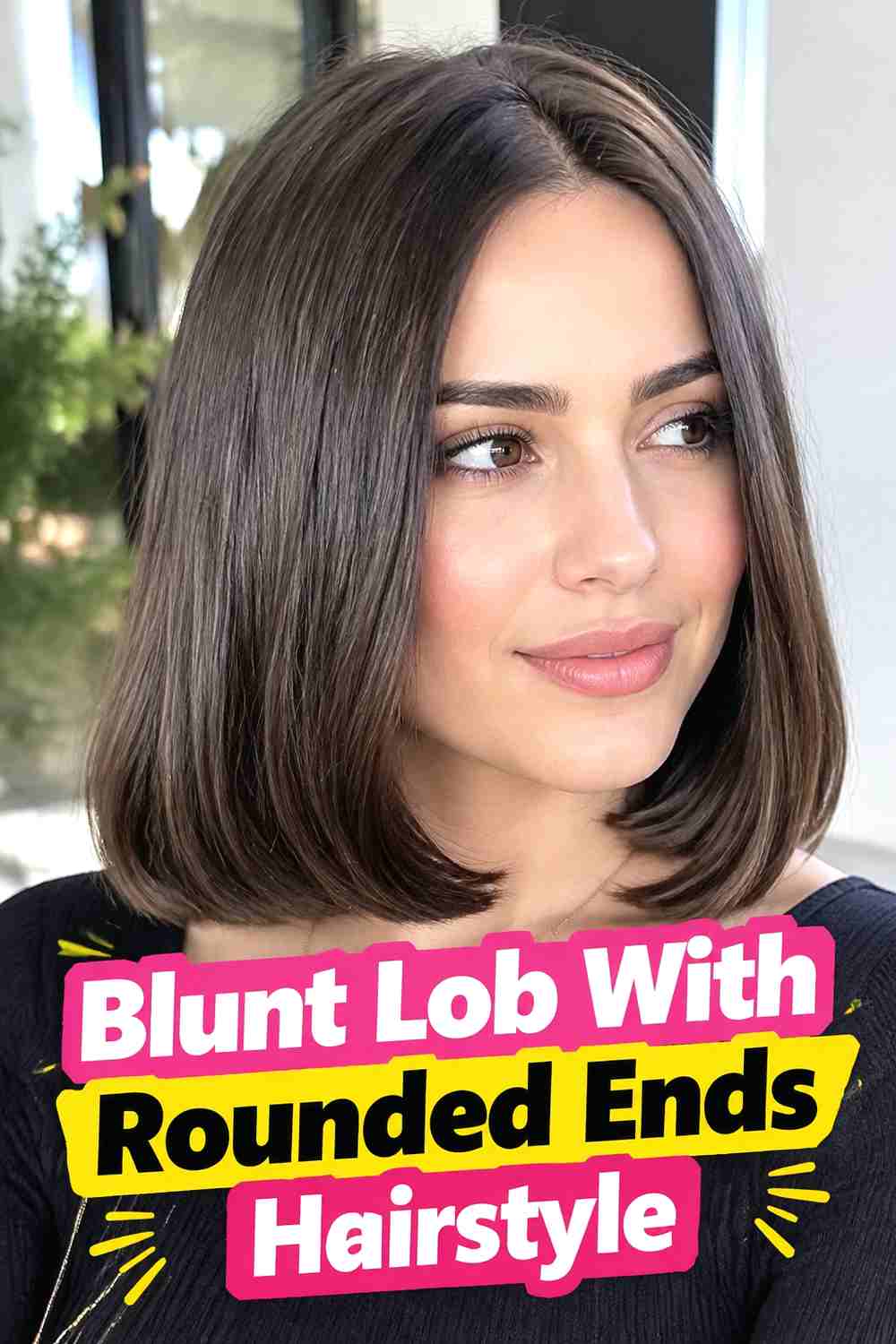 9. Blunt Lob With Rounded Ends Hairstyle