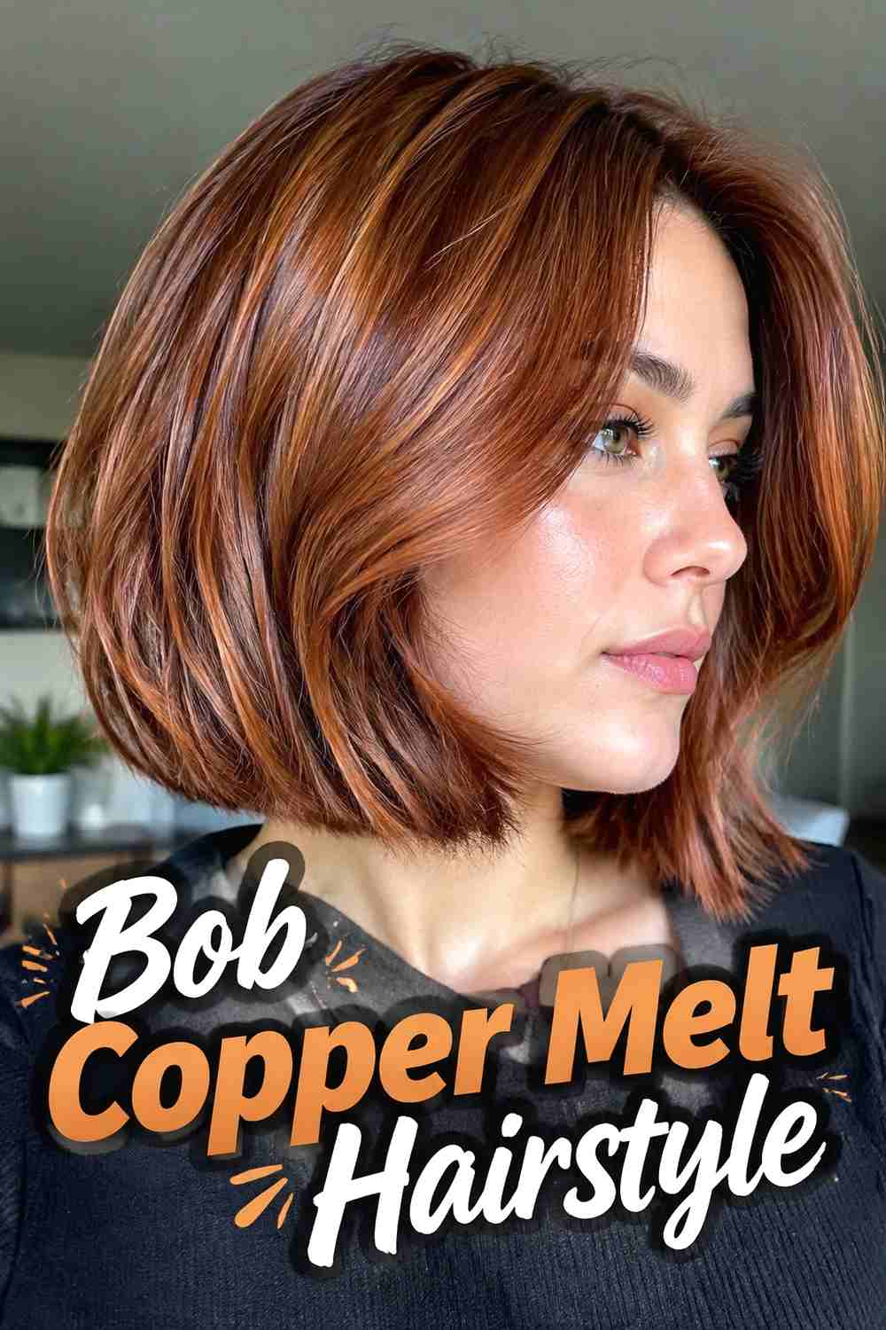 12. Bob Copper Melt Hairstyle