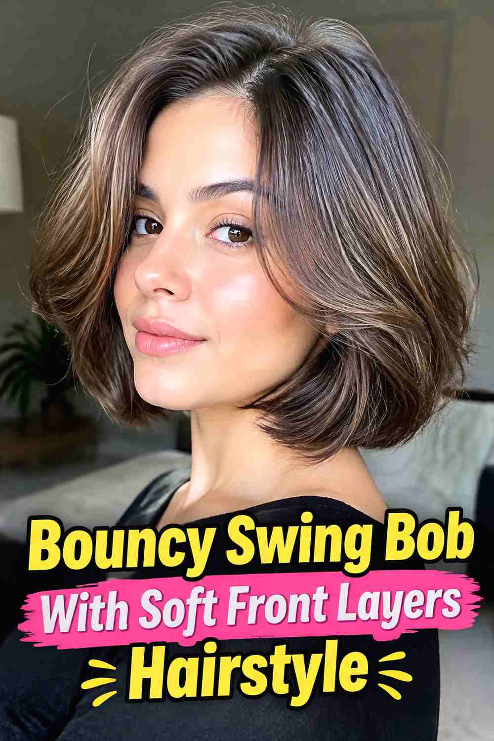 17. Bouncy Swing Bob With Soft Front Layers Hairstyle
