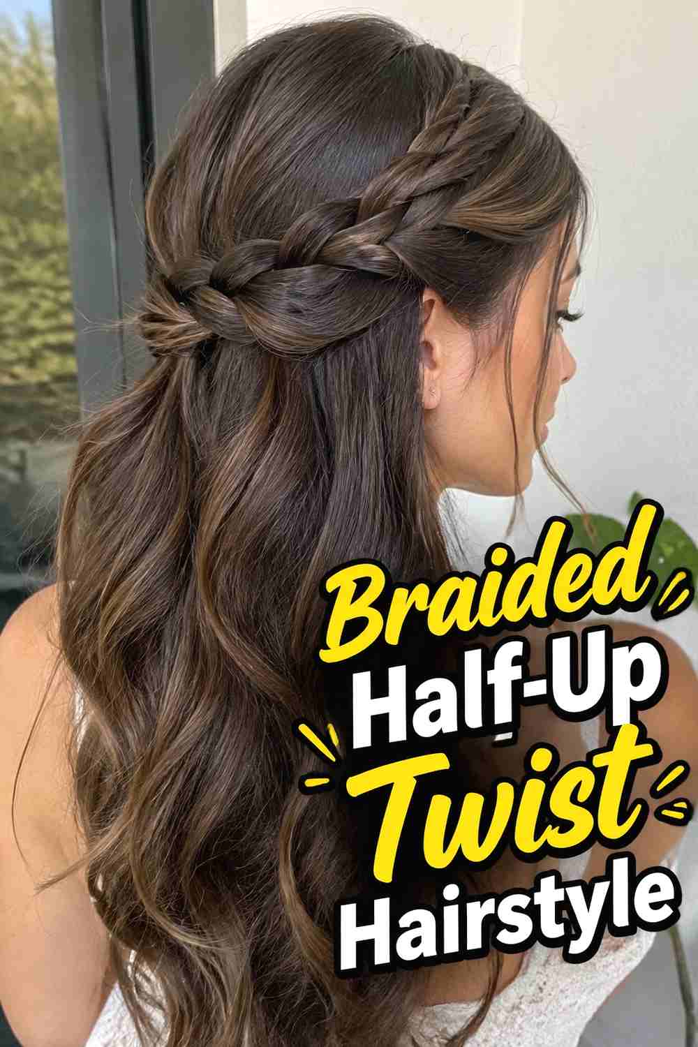 13. Braided Half Up Twist Hairstyle