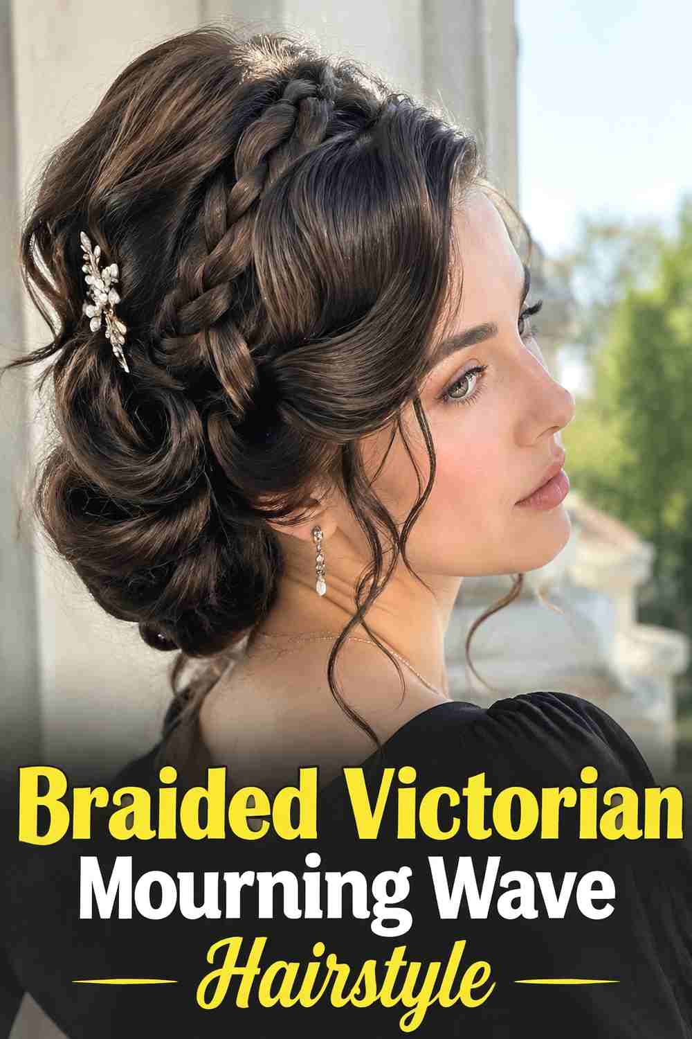 10. Braided Victorian Mourning Wave Hairstyle