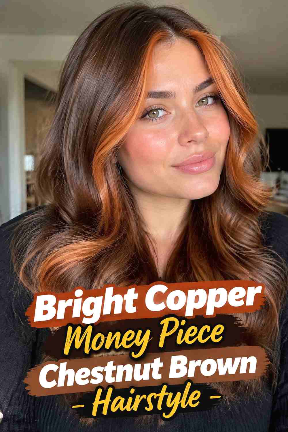2. Bright Copper Money Piece Chestnut Brown Hairstyle