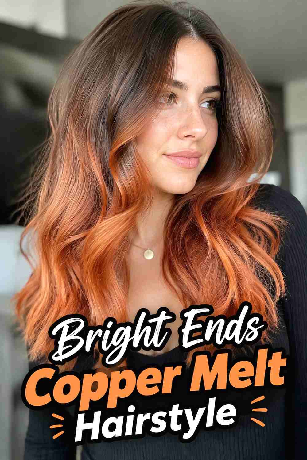 18. Bright Ends Copper Melt Hairstyle
