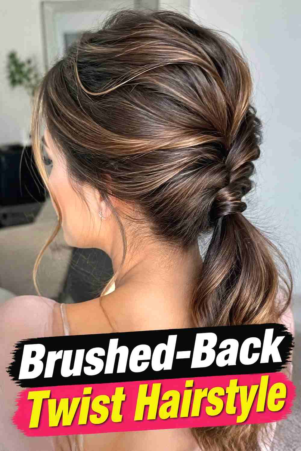 5. Brushed Back Twist Hairstyle