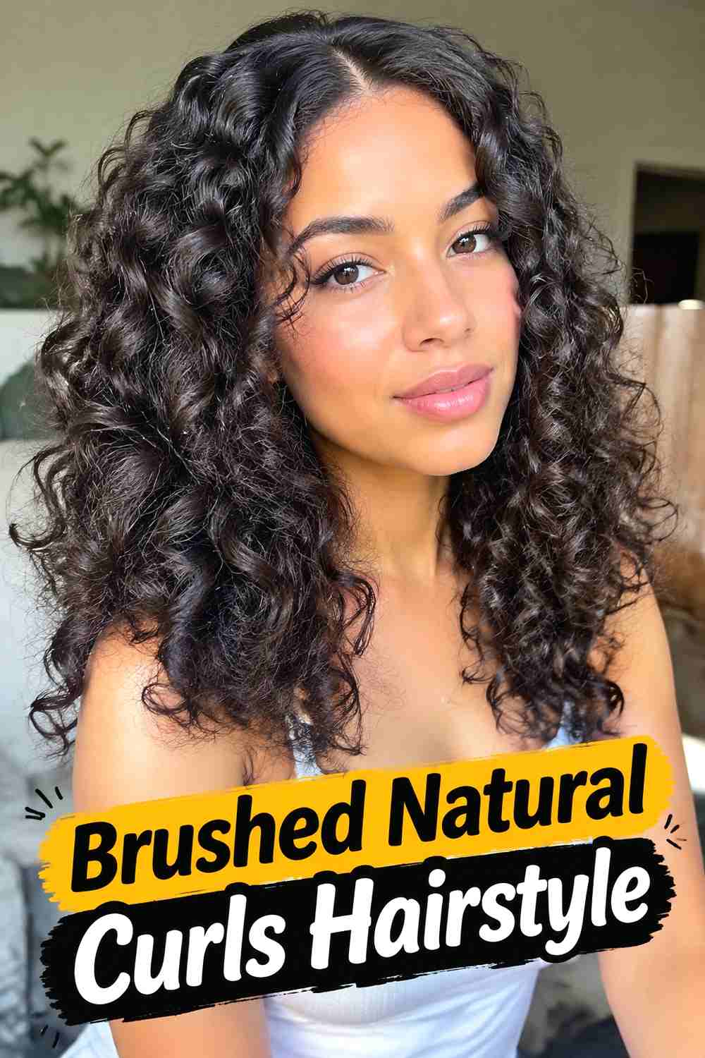 7. Brushed Natural Curls Hairstyle