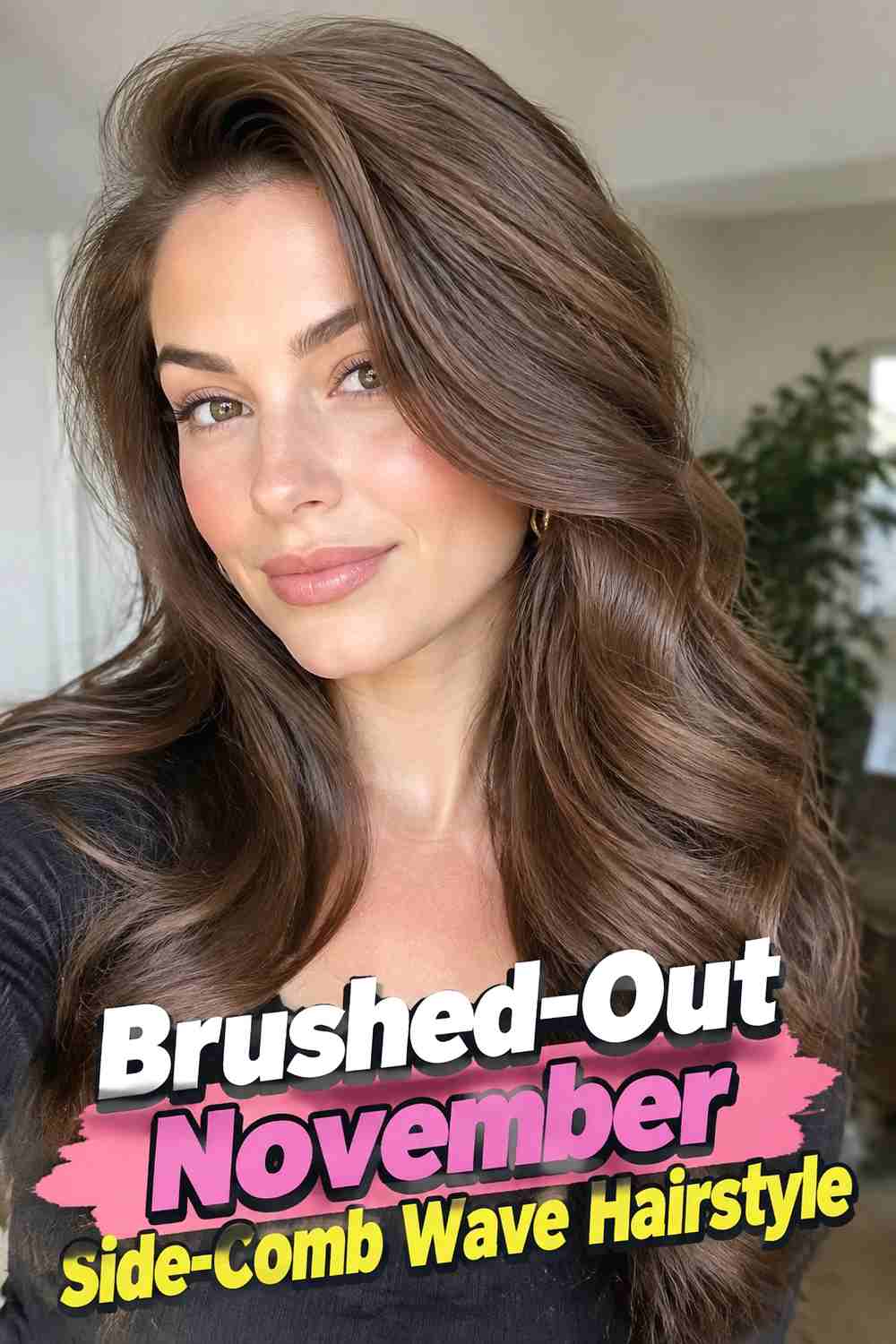 3. Brushed Out November Side Comb Wave Hairstyle