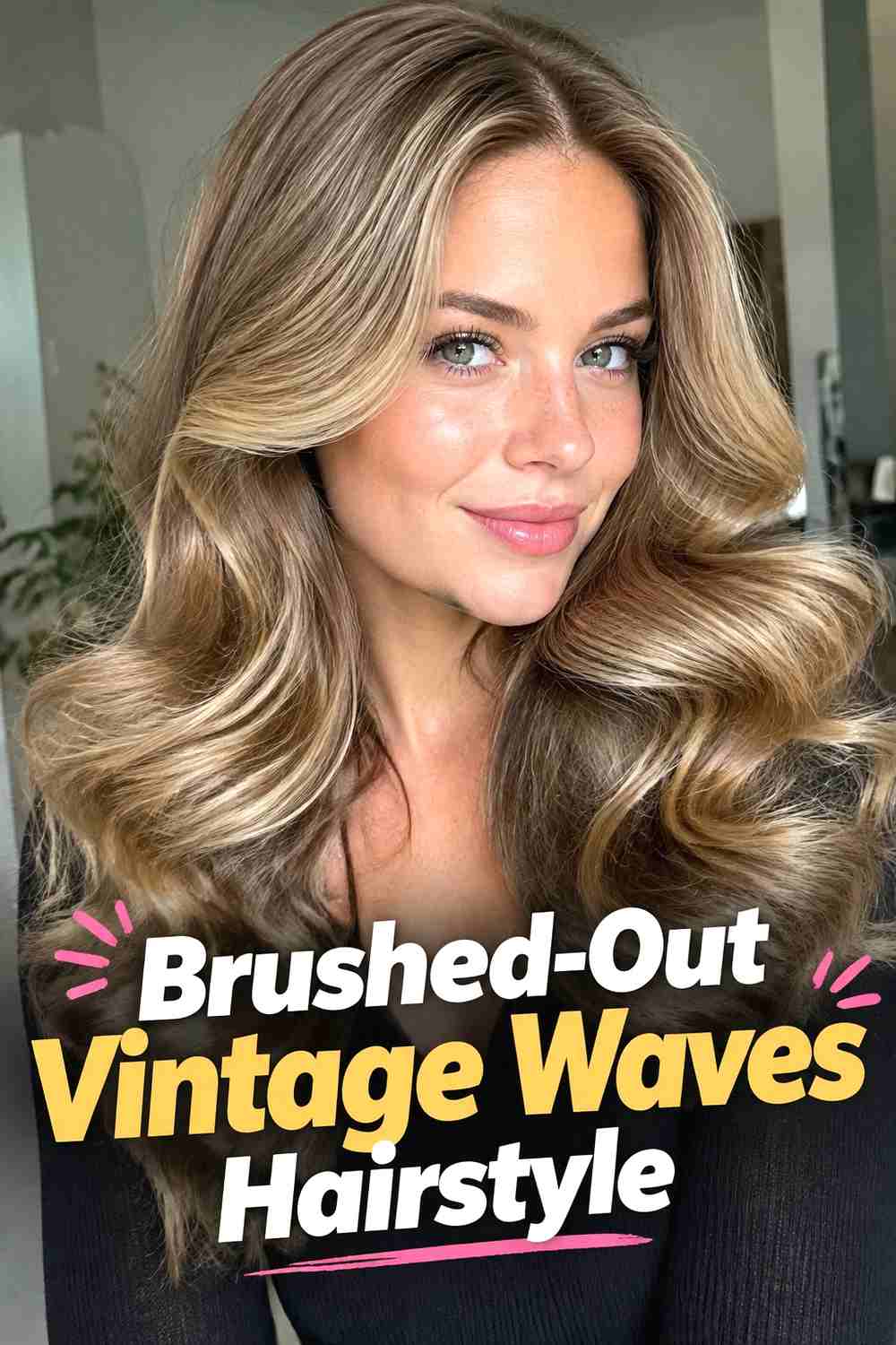 10. Brushed Out Vintage Waves Hairstyle