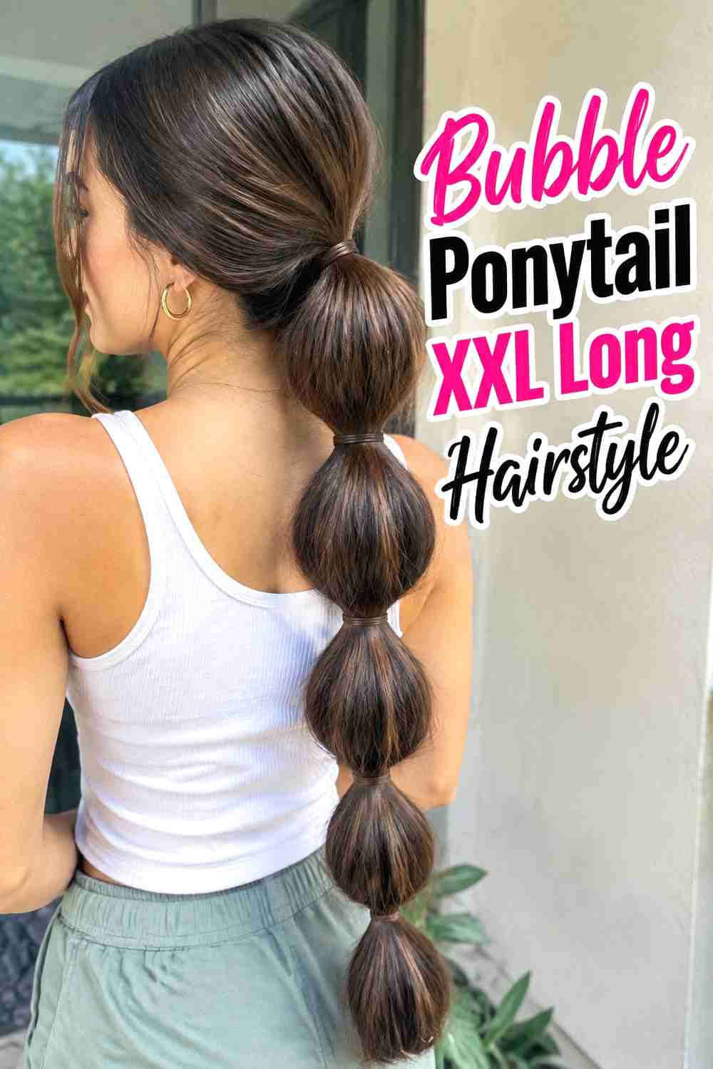 9. Bubble Ponytail Xxl Long Hairstyle