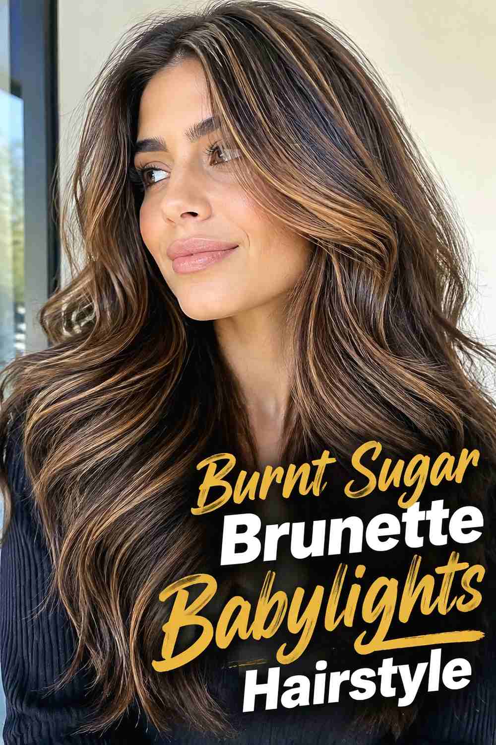 7. Burnt Sugar Brunette Babylights Hairstyle